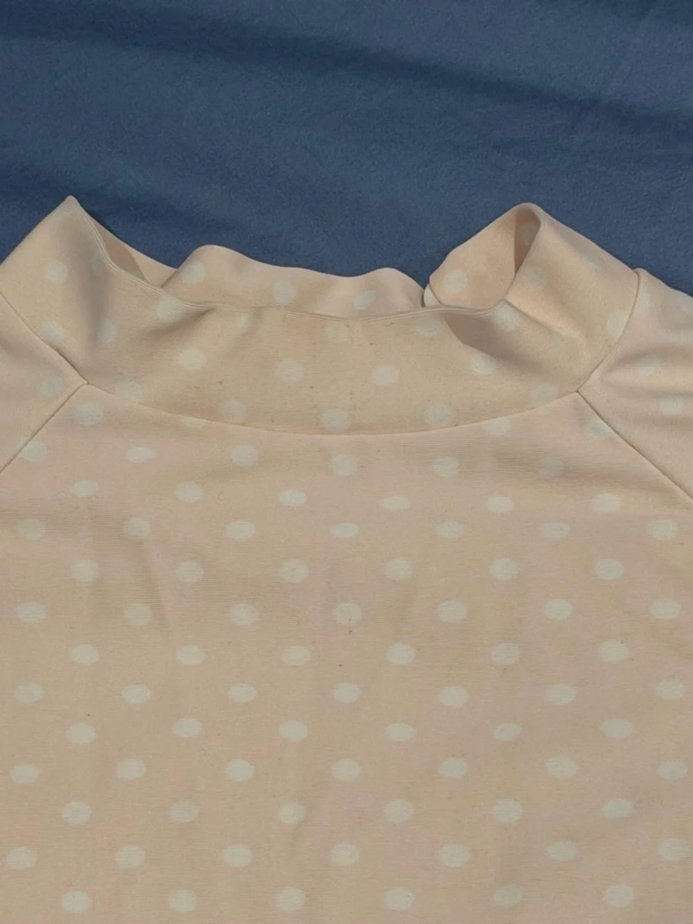 GUC Ruffle Butts Peachy-Pinkish Polka Dot Rash Guard & Swim Bottoms